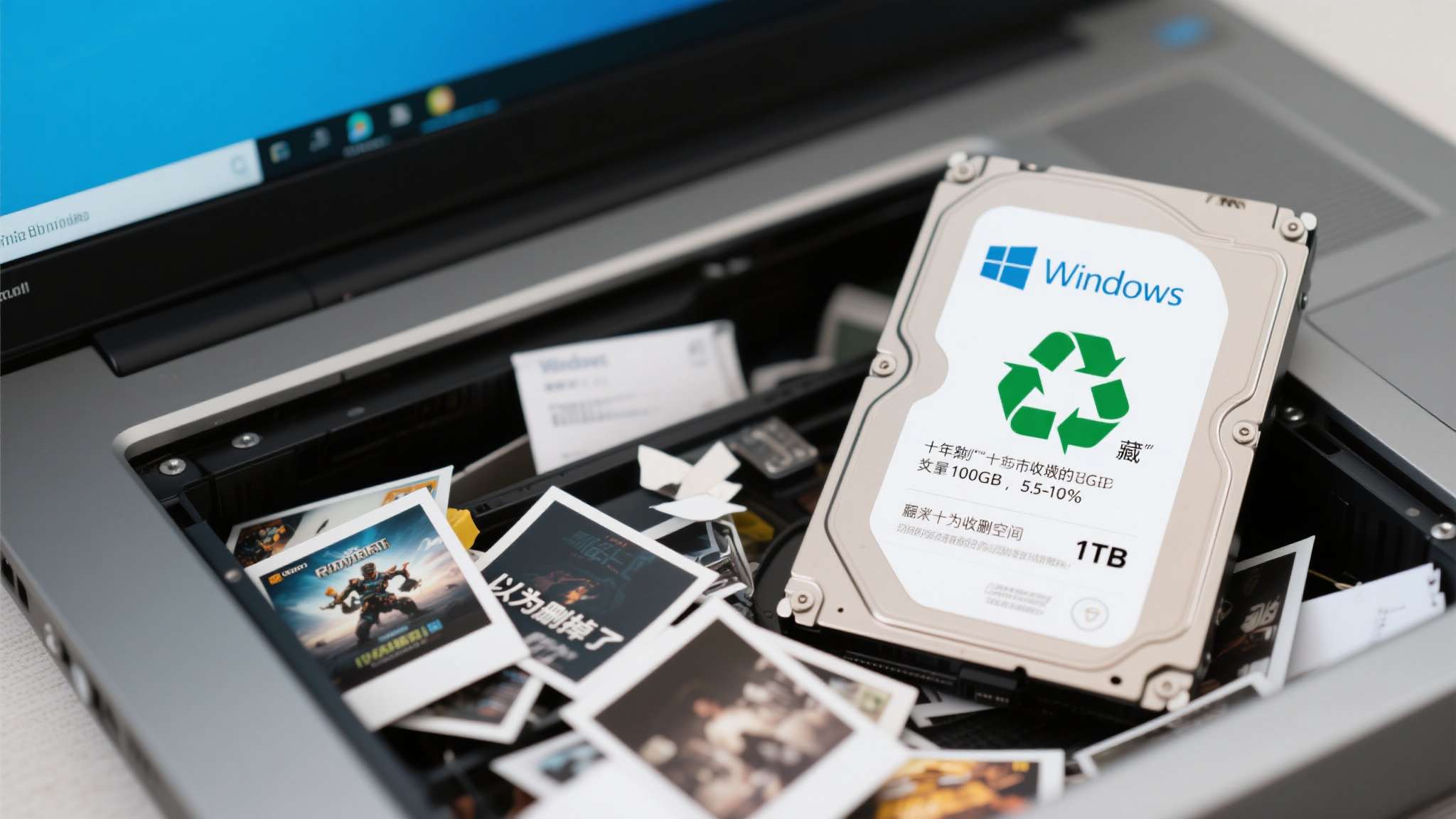 Windows系统默认会为回收站分配一定比例的硬盘空间（通常是总容量的5%至10
